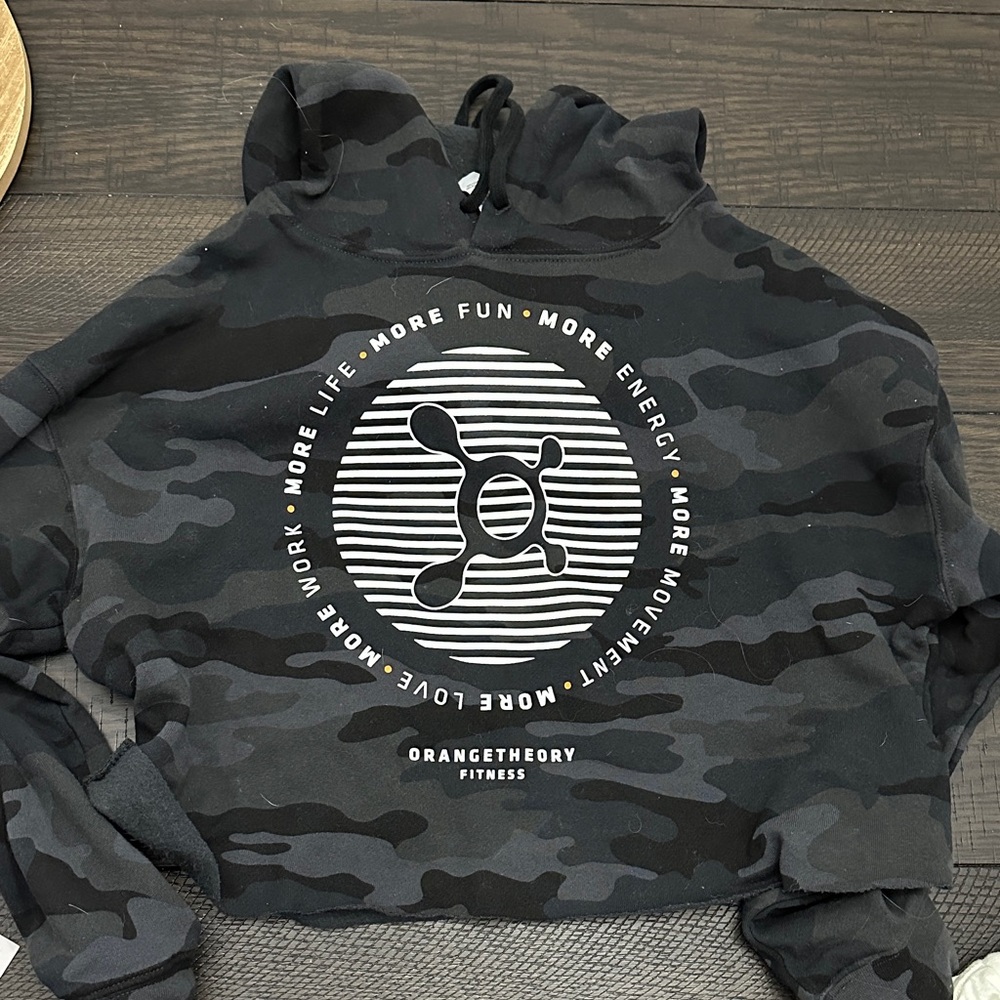 Orangetheory Black and Gray Camo Hoodie